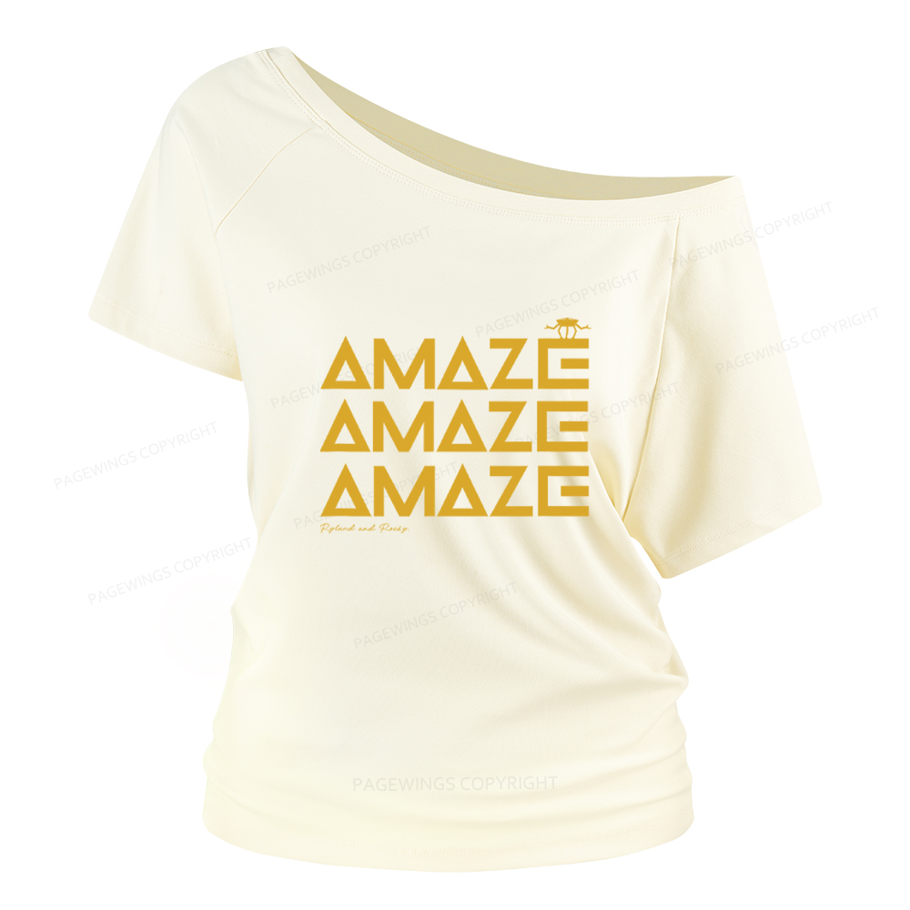 Pagewings Amaze Women Off Shoulder T-shirts