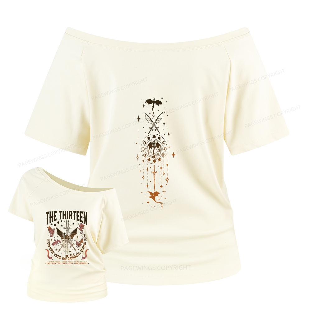Pagewings The Darkness Claims Us Women Off Shoulder T-shirts