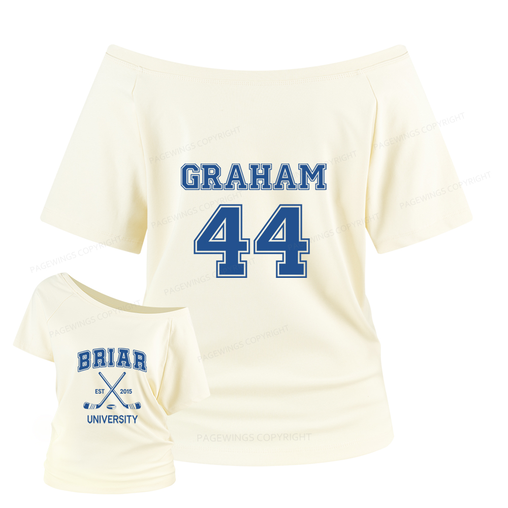 Pagewings Hockey Romance Women Off Shoulder T-shirts