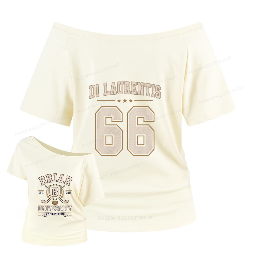 Pagewings Hockey Romance Women Off Shoulder T-shirts