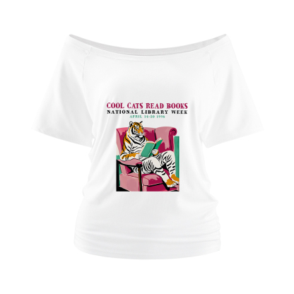 Pagewings Library Week Poster 1996 Off Shoulder Top