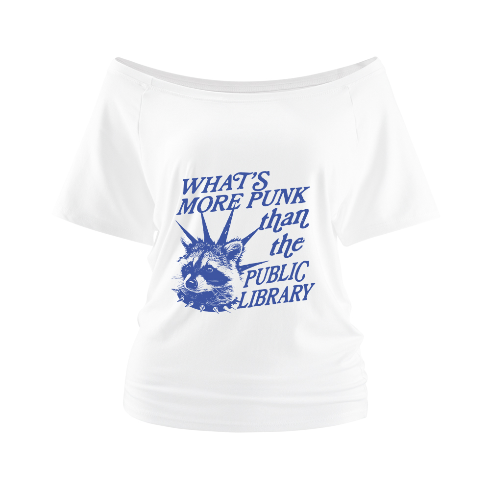 Pagewings What’s More Punk Than The Public Library Off Shoulder Top