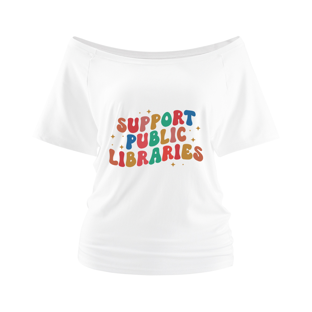 Pagewings Public Library Off Shoulder Top