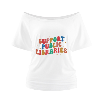 Pagewings Public Library Off Shoulder Top