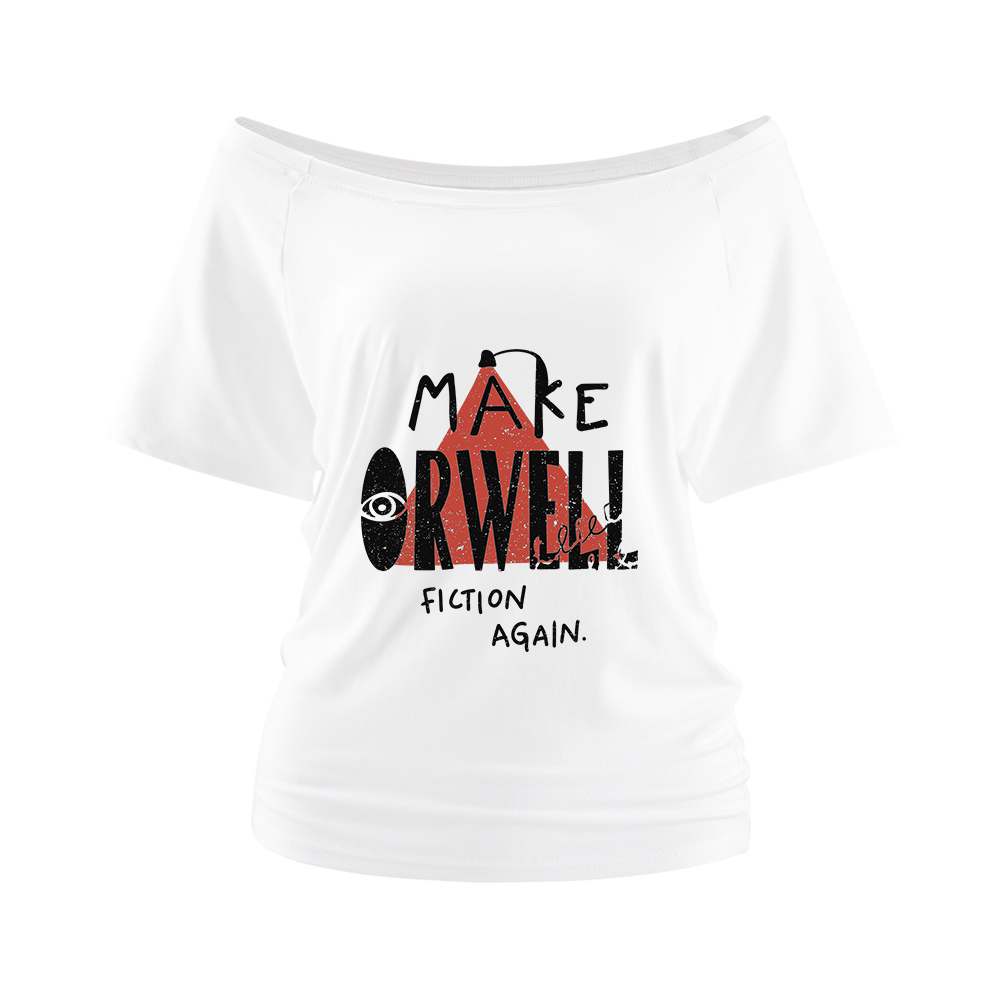Pagewings Make Orwell Fiction Again Off Shoulder Top