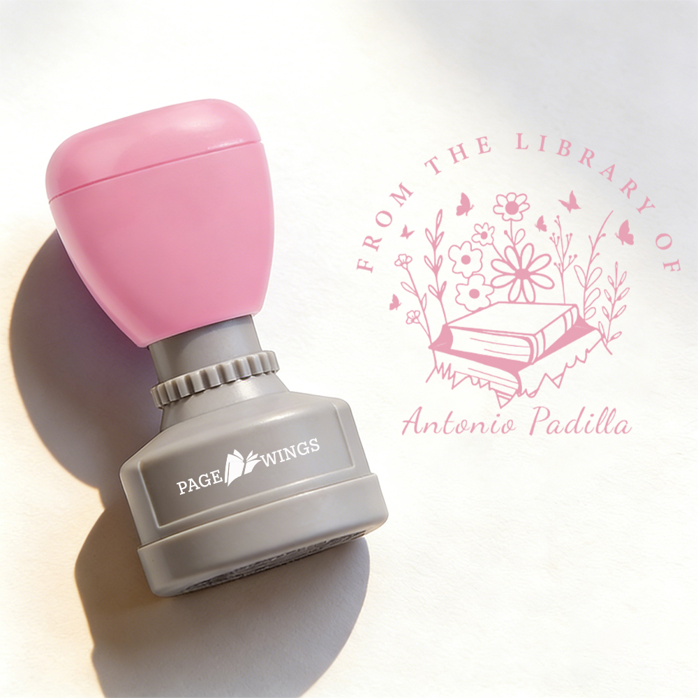 Pagewings Personalized Book Lover Stamp