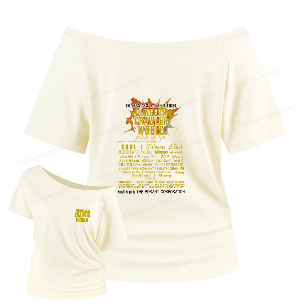 Pagewings Fuel Your Imagination With Sci-Fi World Tour Women Off Shoulder T-shirts