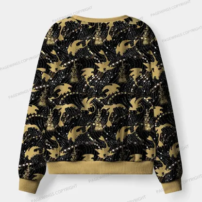 Pagewings Fantasy Reading  Unisex Flannel Pajama Set