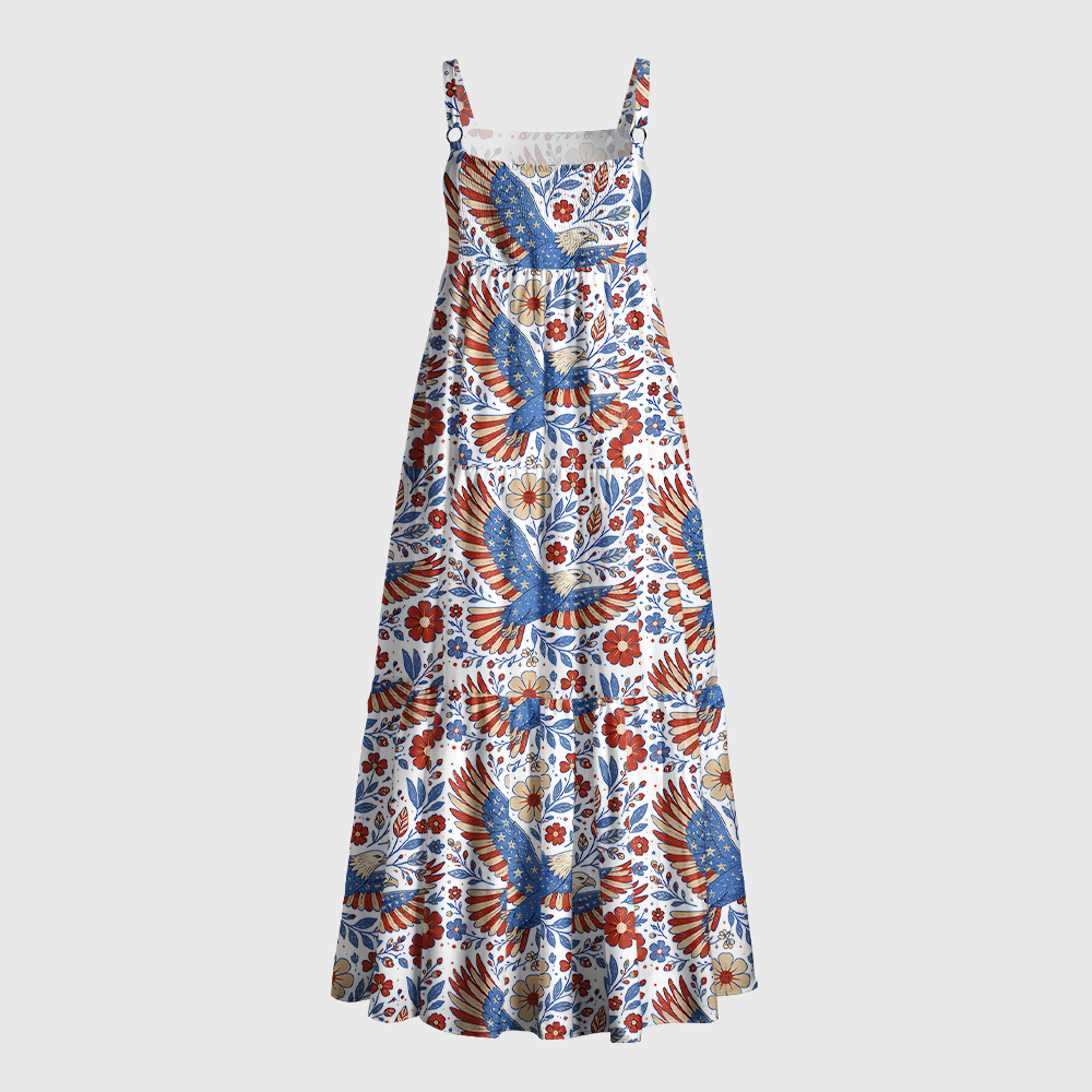 Pagewings Patriotic Book Nerd Maxi Dress