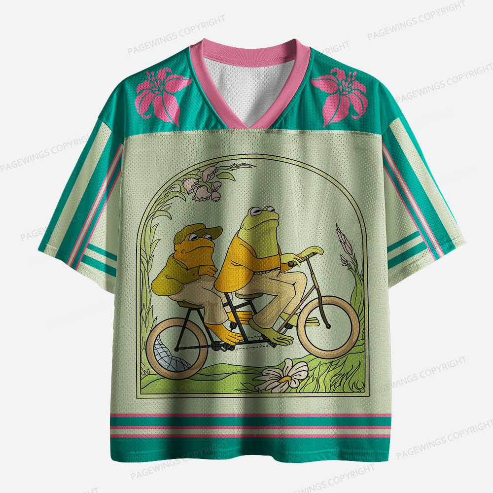 Pagewings Frog Reading Unisex Mesh Jersey