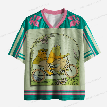 Pagewings Frog Reading Unisex Mesh Jersey
