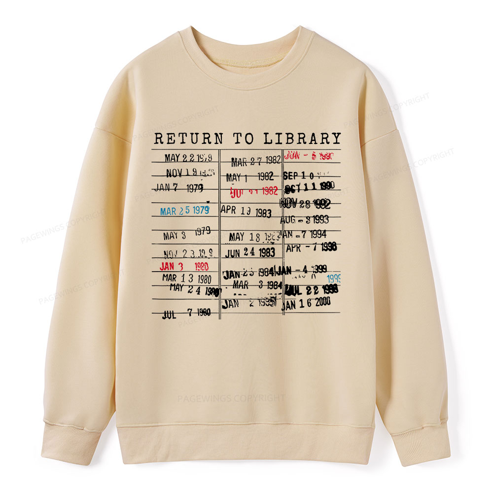 Pagewing Return To Library Unisex Classic Sweatshirt