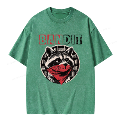 Pagewings Book Bandit Unisex Washed T-shirt
