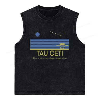 Pagewings Tau Ceti Unisex Washed Tank Top