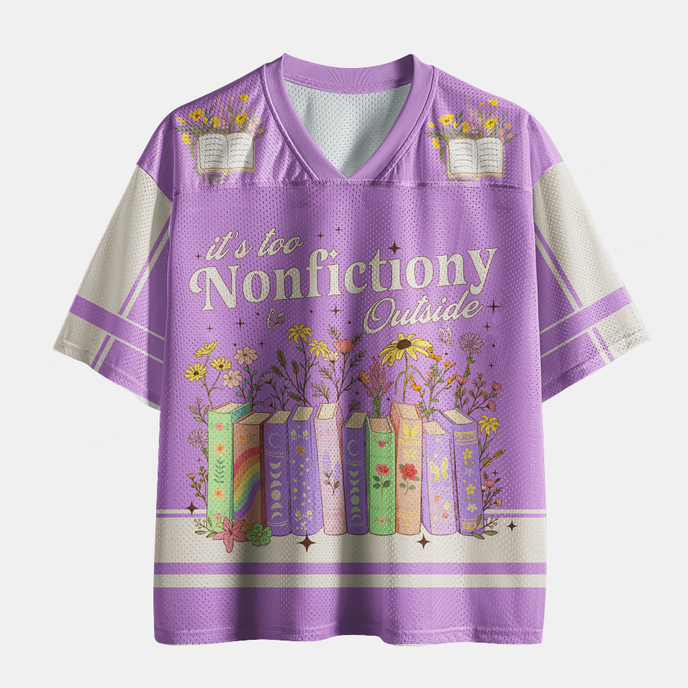 Pagewings It's Too Nonfictiony Outside Unisex Mesh Jersey