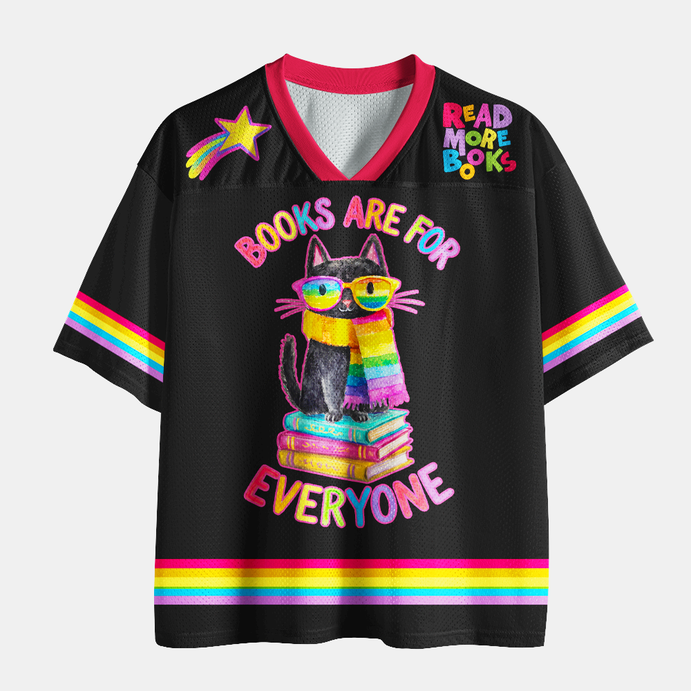 Pagewings Books Are For Everyone Unisex Mesh Jersey