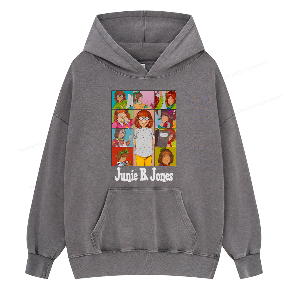 Pagewings Junie B Jones Unisex Washed Hoodie