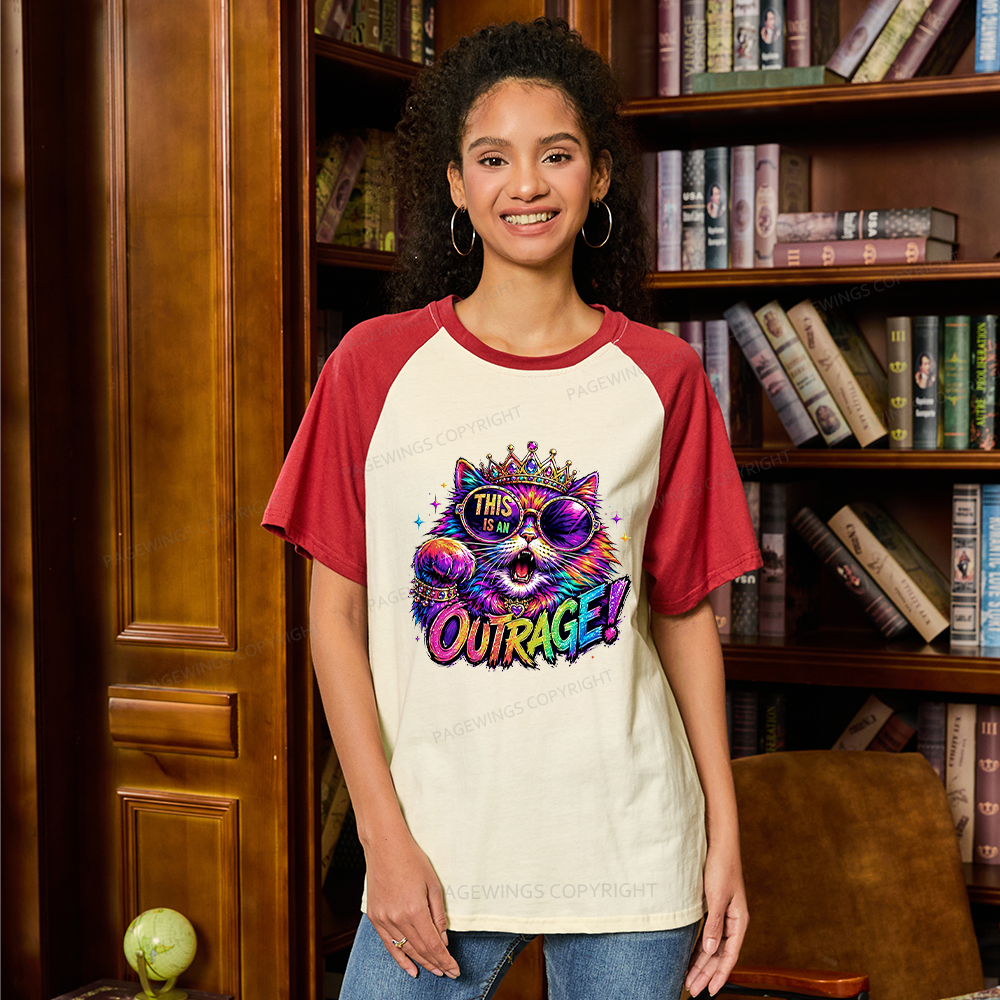 Pagewings Sci-Fi Book Lover Raglan T-shirt