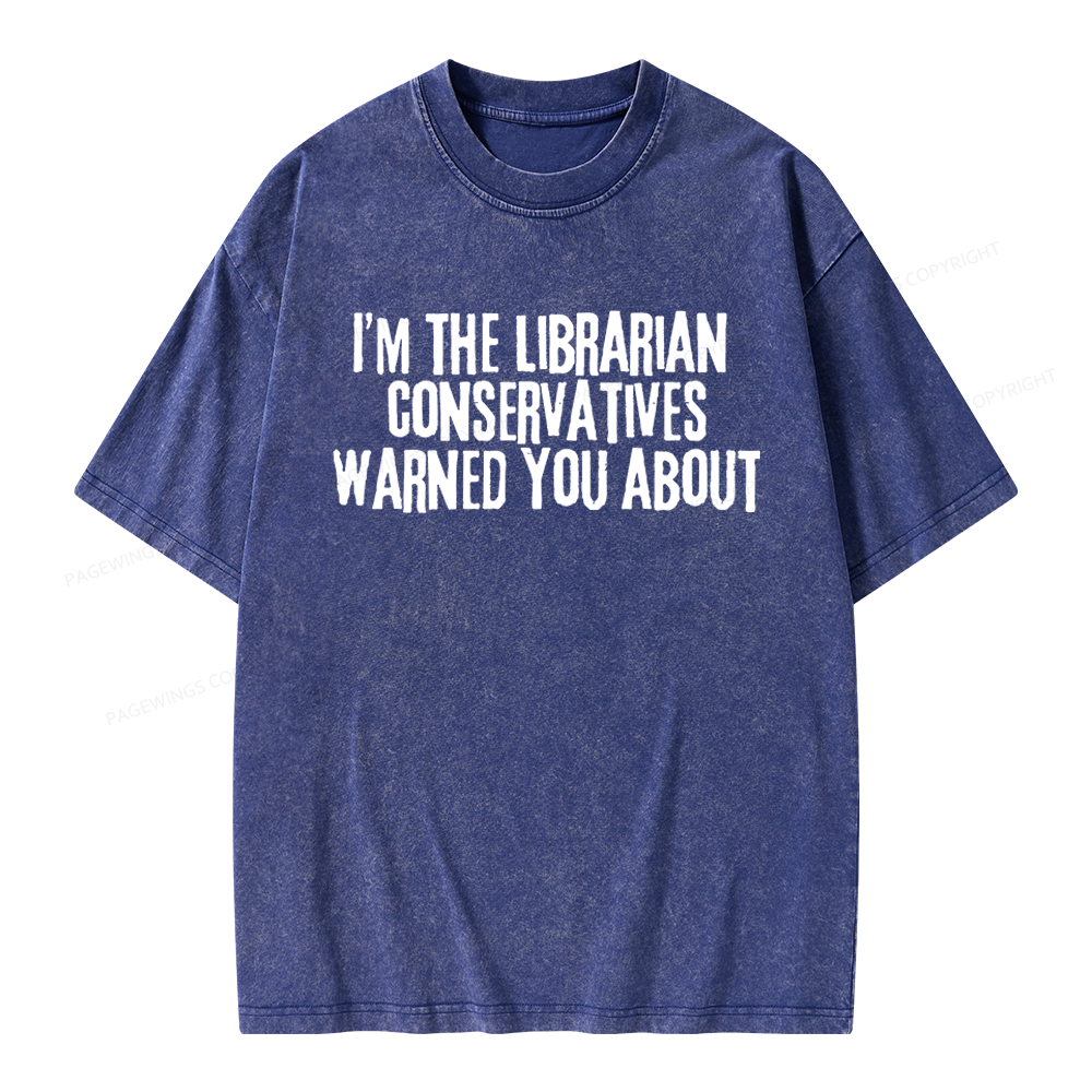 Pagewings I'm The Librarian Unisex Washed T-shirt