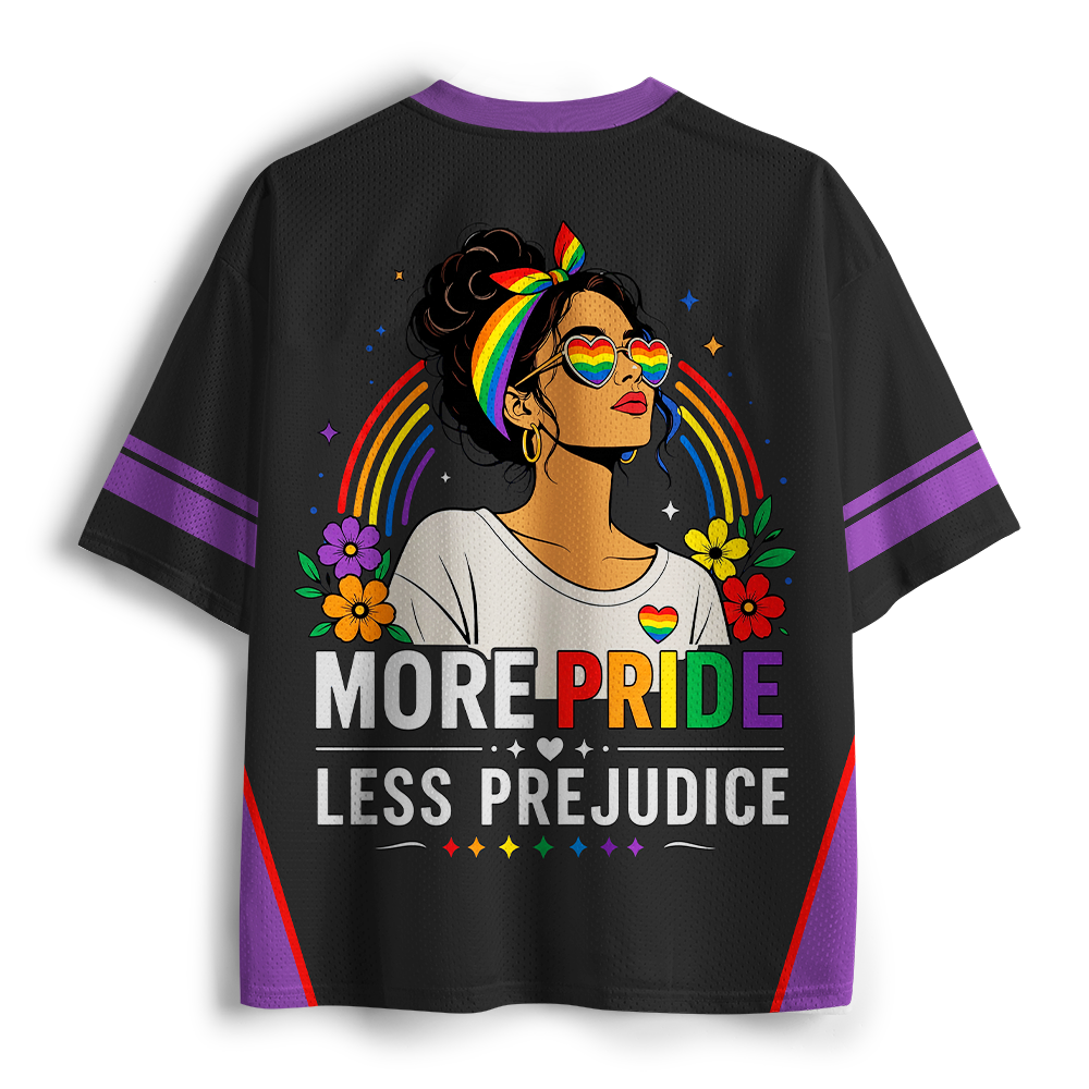 Pagewings More Pride Less Prejudice Unisex Mesh Jersey