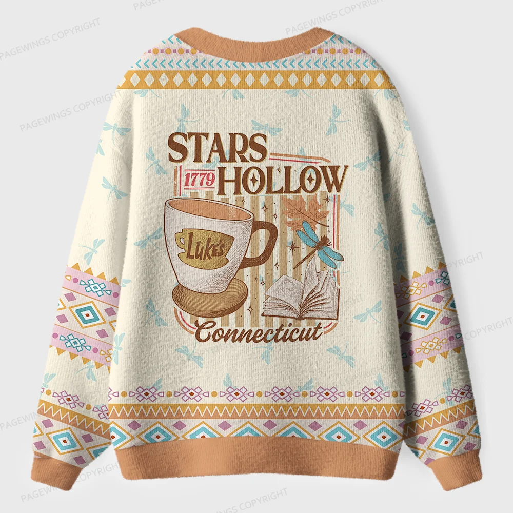 Pagewings Stars Hollow 1779 Connecticut Unisex Ugly Cardigan Sweaters