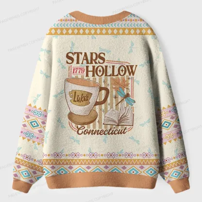 Pagewings Stars Hollow 1779 Connecticut Unisex Ugly Cardigan Sweaters