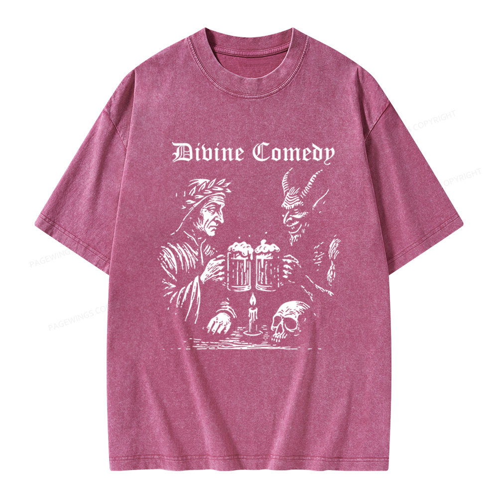 Pagewings Divine Comedy Unisex Washed T-shirt