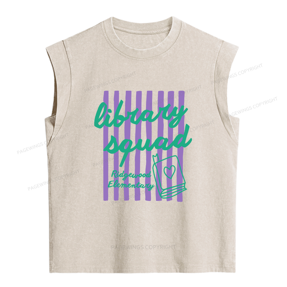 Pagewings Personalized Librarian Women's Washed Tank Top