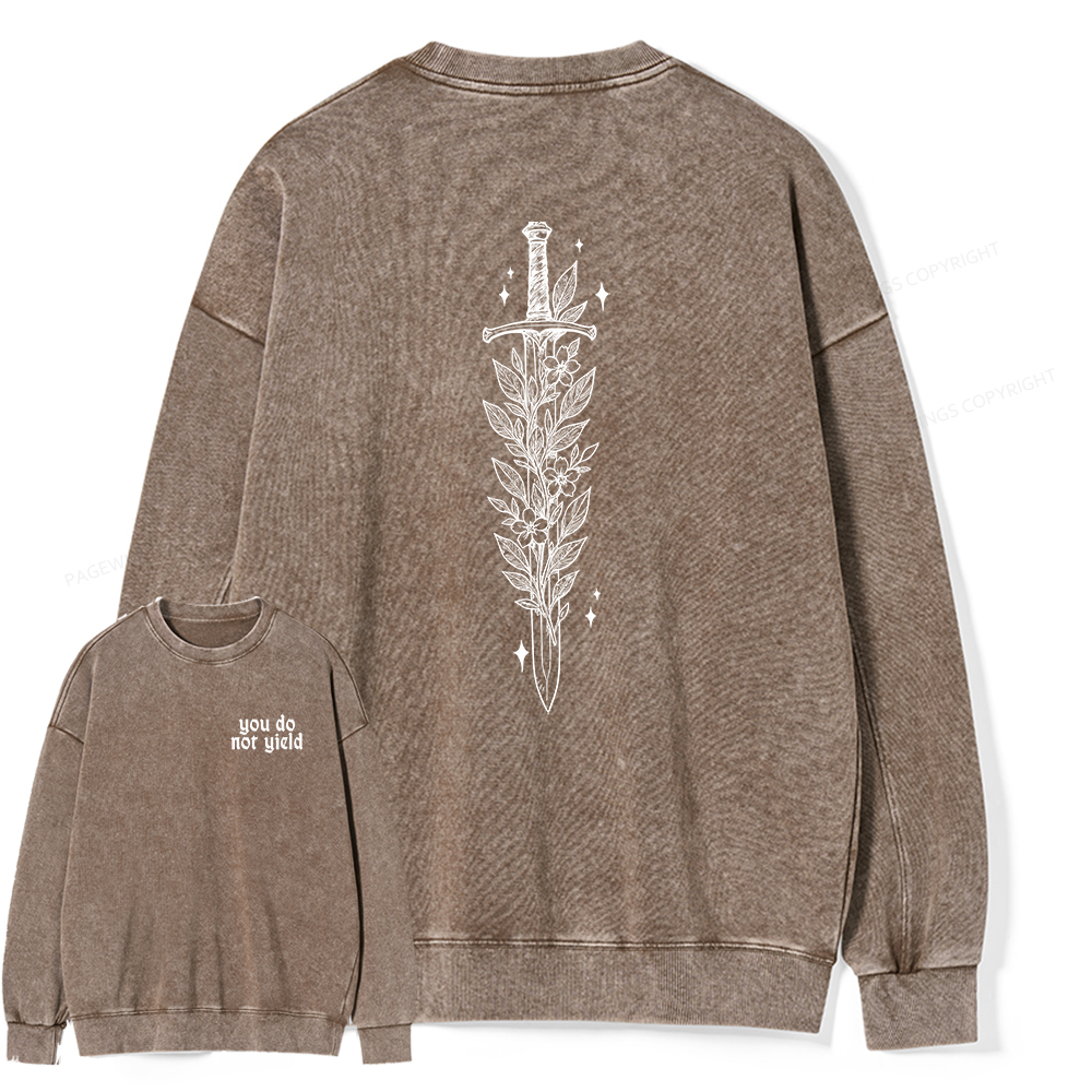 Pagewings You Do Not Yield Unisex Washed Sweatshirt
