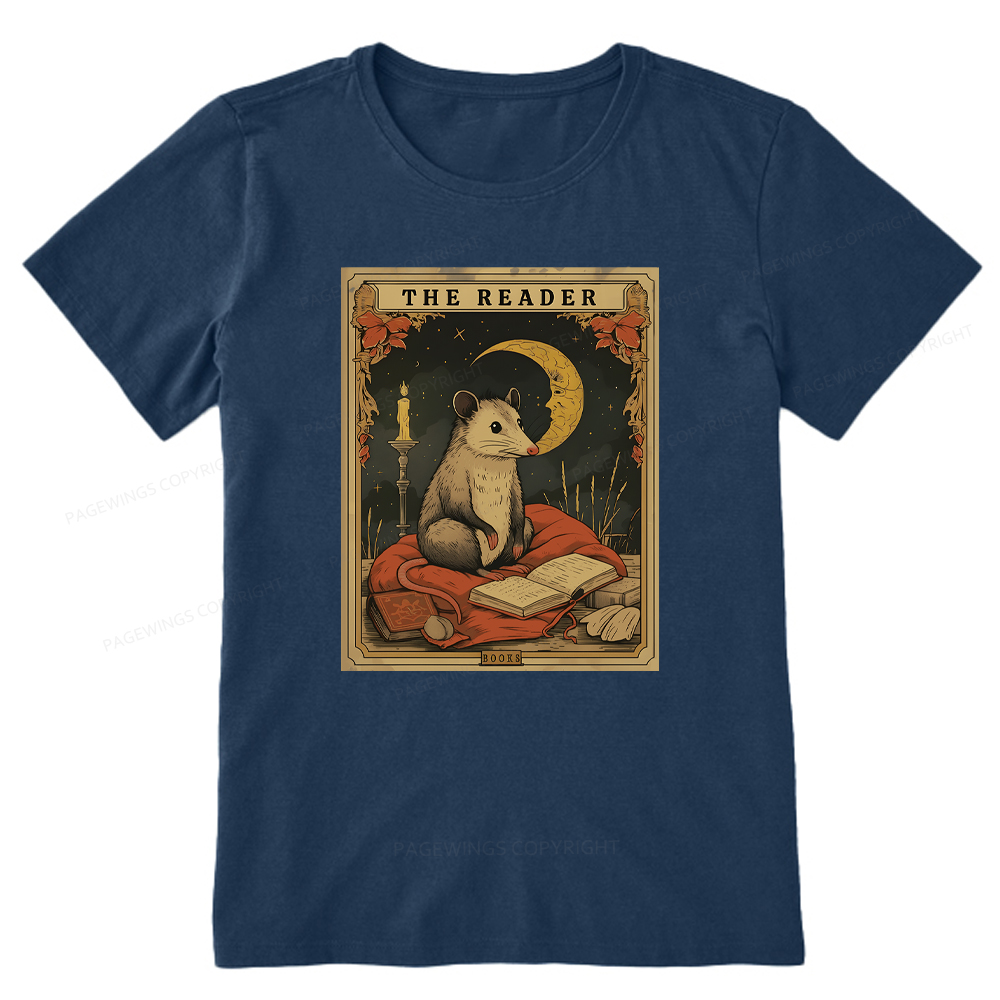 Pagewings The Reader Opossum Tarot Card Unisex Classic T-shirt
