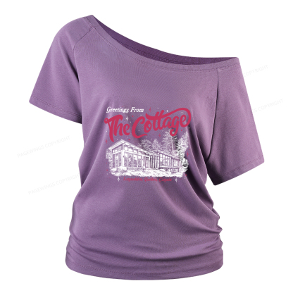 Pagewings Coming To The Cottage Women Off Shoulder T-shirts