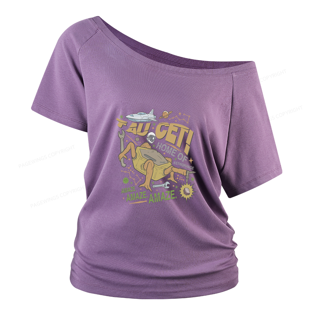 Pagewings Rocky Bookish Women Off Shoulder T-shirts
