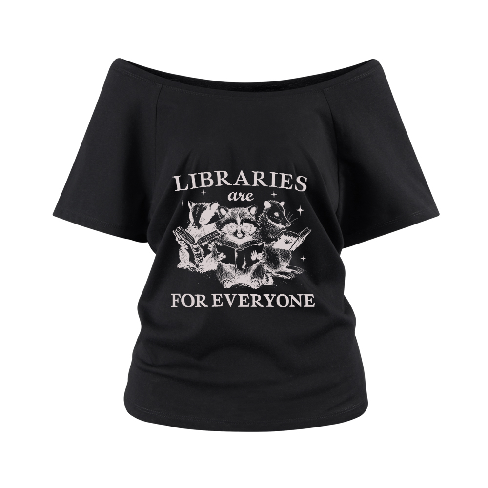 Pagewings Libraries Are For Everyone Off Shoulder Top