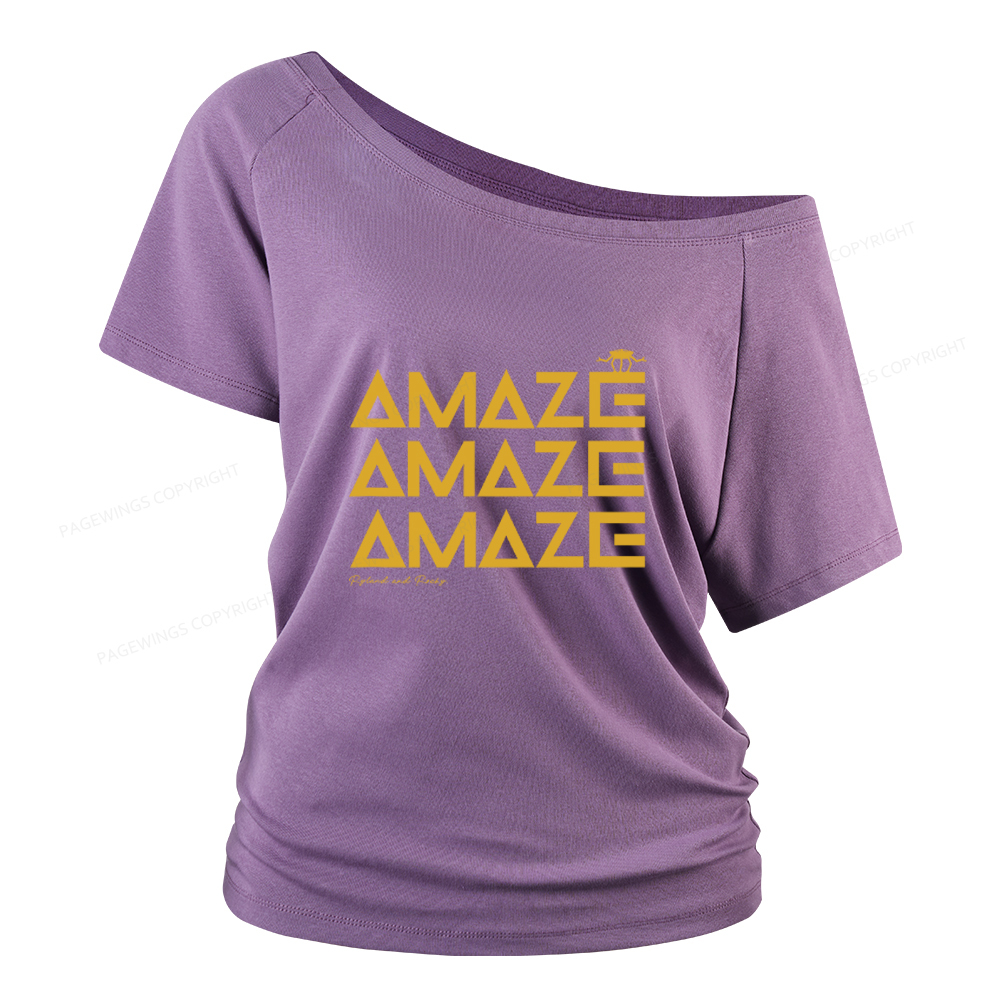 Pagewings Amaze Women Off Shoulder T-shirts