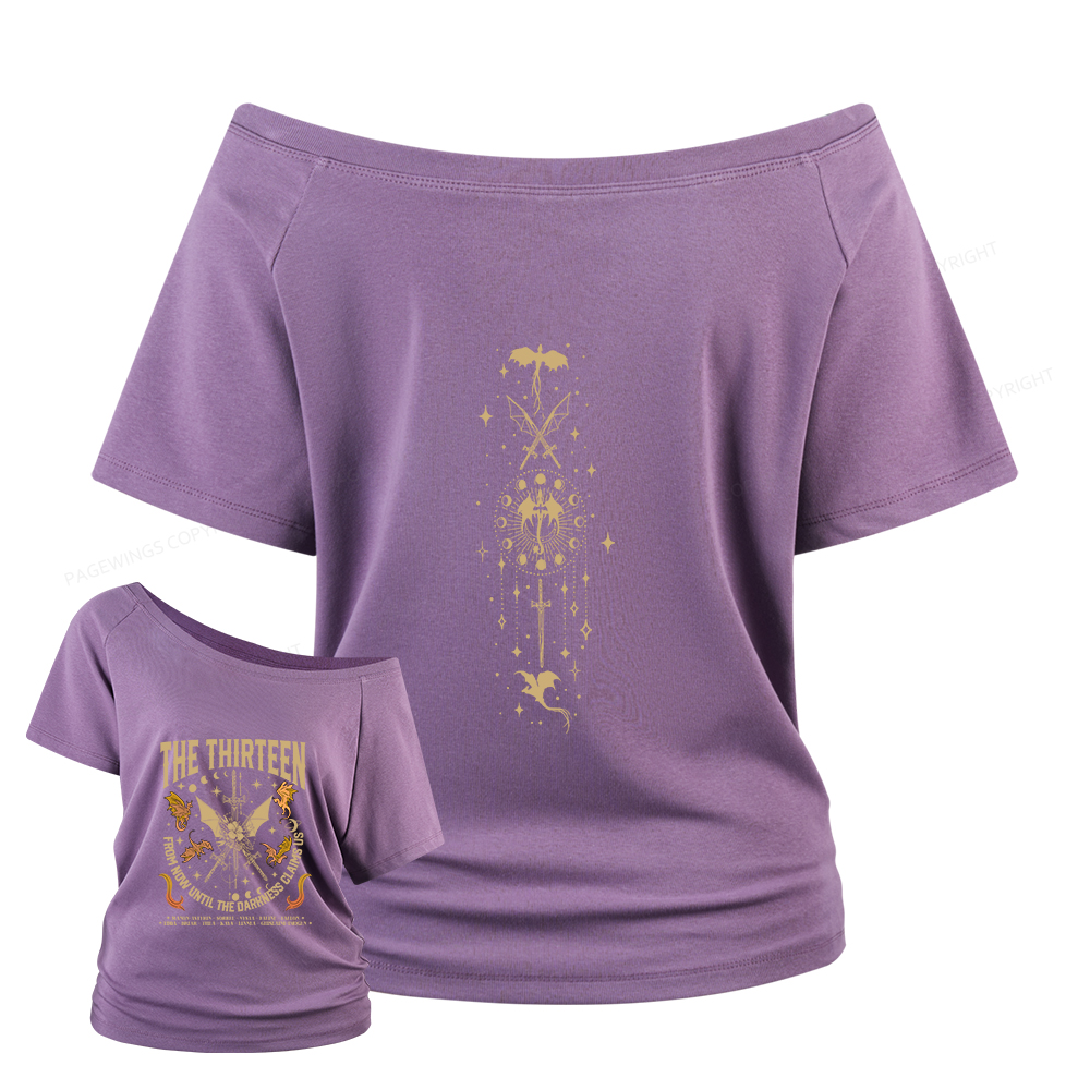Pagewings The Darkness Claims Us Women Off Shoulder T-shirts