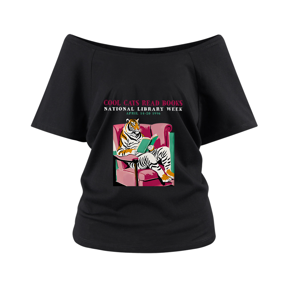 Pagewings Library Week Poster 1996 Off Shoulder Top