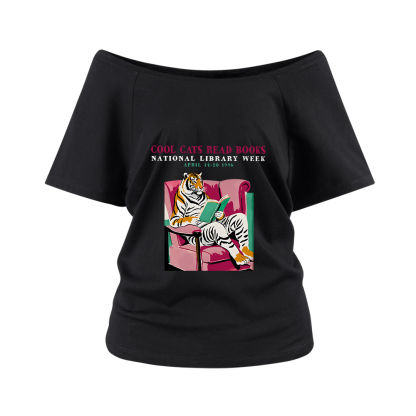 Pagewings Library Week Poster 1996 Off Shoulder Top