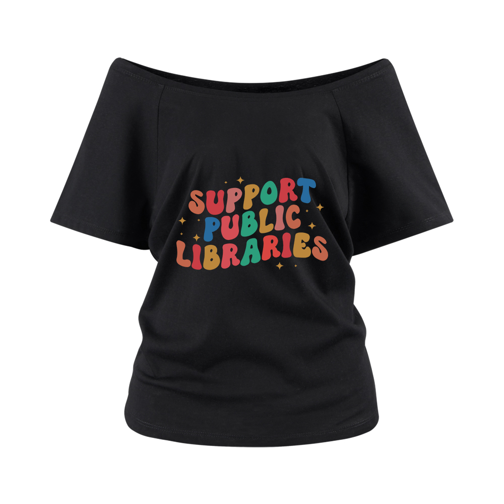 Pagewings Public Library Off Shoulder Top