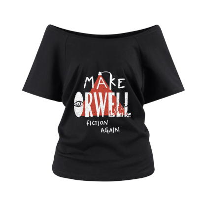 Pagewings Make Orwell Fiction Again Off Shoulder Top
