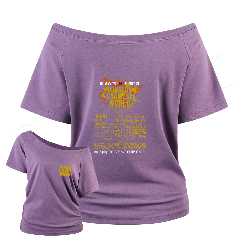 Pagewings Fuel Your Imagination With Sci-Fi World Tour Women Off Shoulder T-shirts