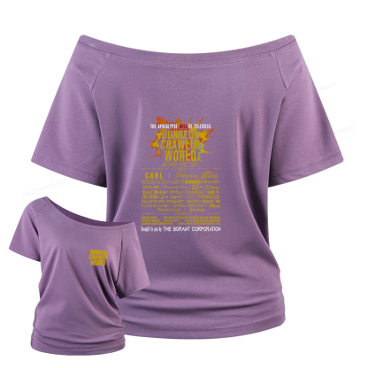 Pagewings Fuel Your Imagination With Sci-Fi World Tour Women Off Shoulder T-shirts