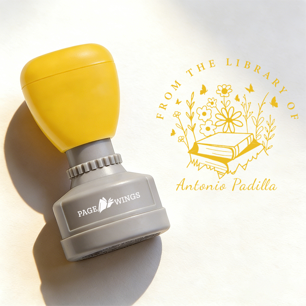 Pagewings Personalized Book Lover Stamp