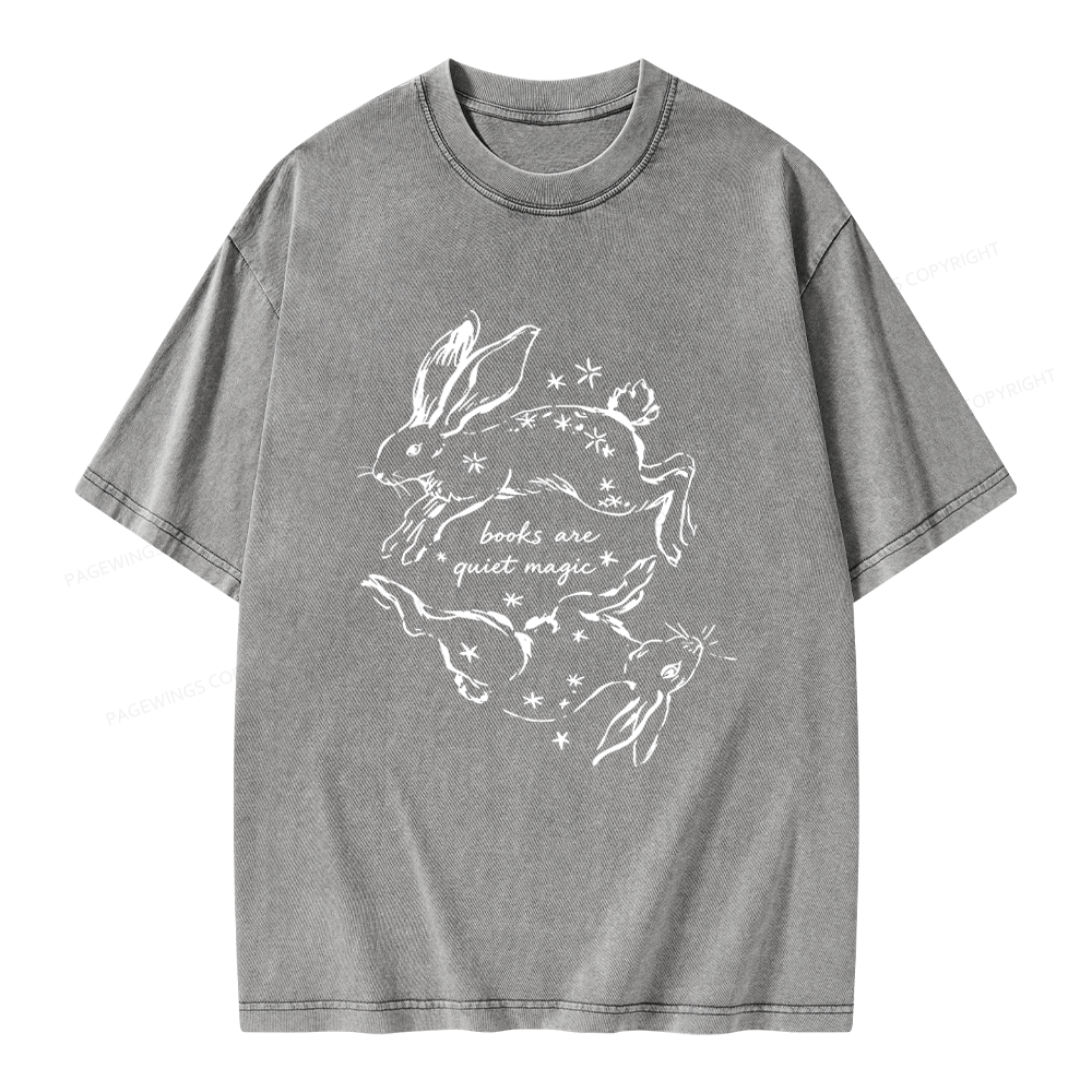Pagewings Books Are Quiet Magic Unisex Washed T-shirt