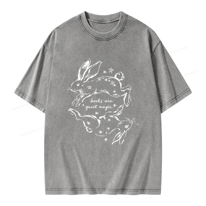 Pagewings Books Are Quiet Magic Unisex Washed T-shirt