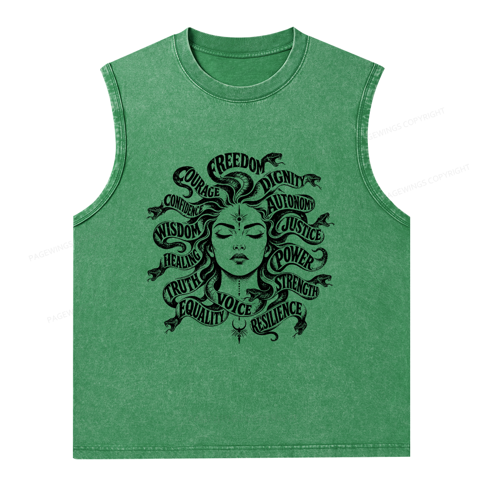 Pagewings Greek Mythology Unisex Washed Tank Top