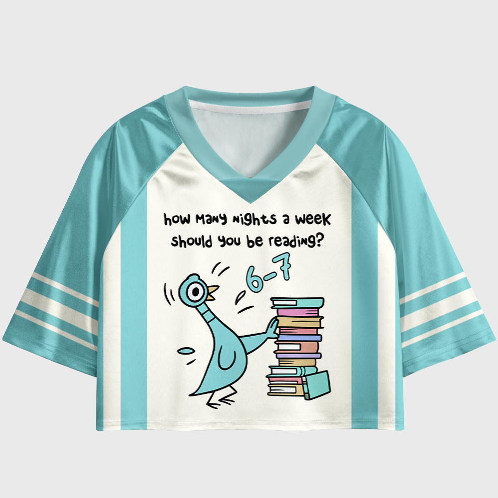 Pagewings A Week Should You Be Reading Women's Cropped Jersey