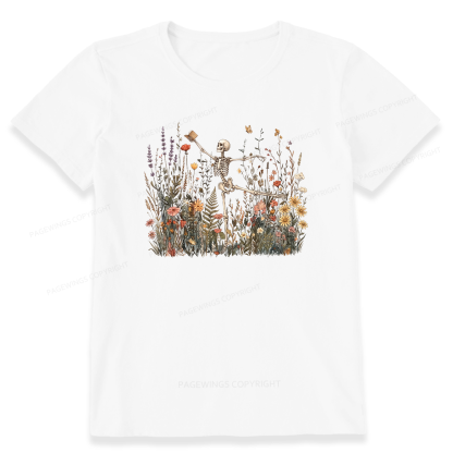 Pagewings Skeleton Reading Unisex Classic T-shirt