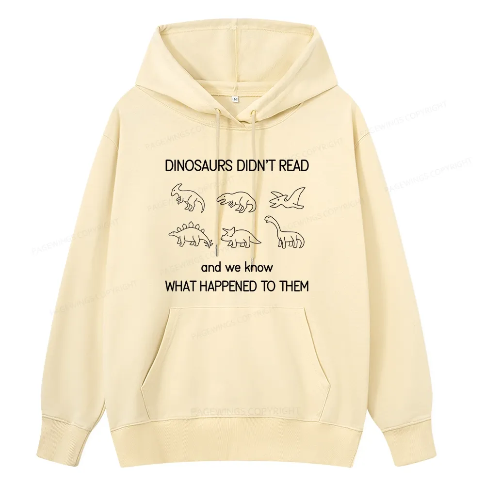 Pagewings Dinosaur Didn't Read Book Unisex Classic Hoodie