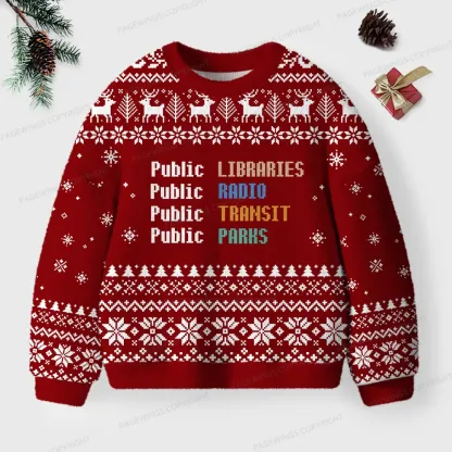 Pagewings Public Libraries Unisex Ugly Knit Sweatshirt