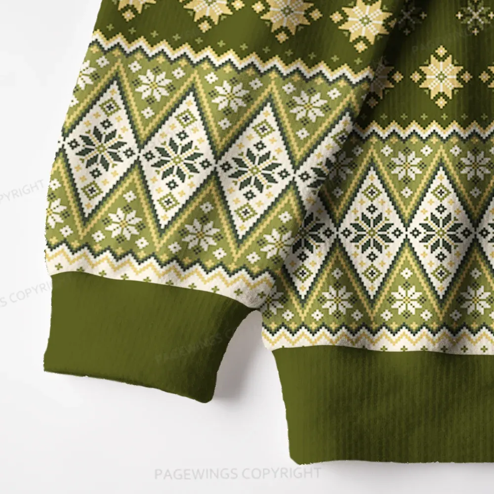 Pagewings The World Will Be Saved Unisex Ugly Knit Sweatshirt